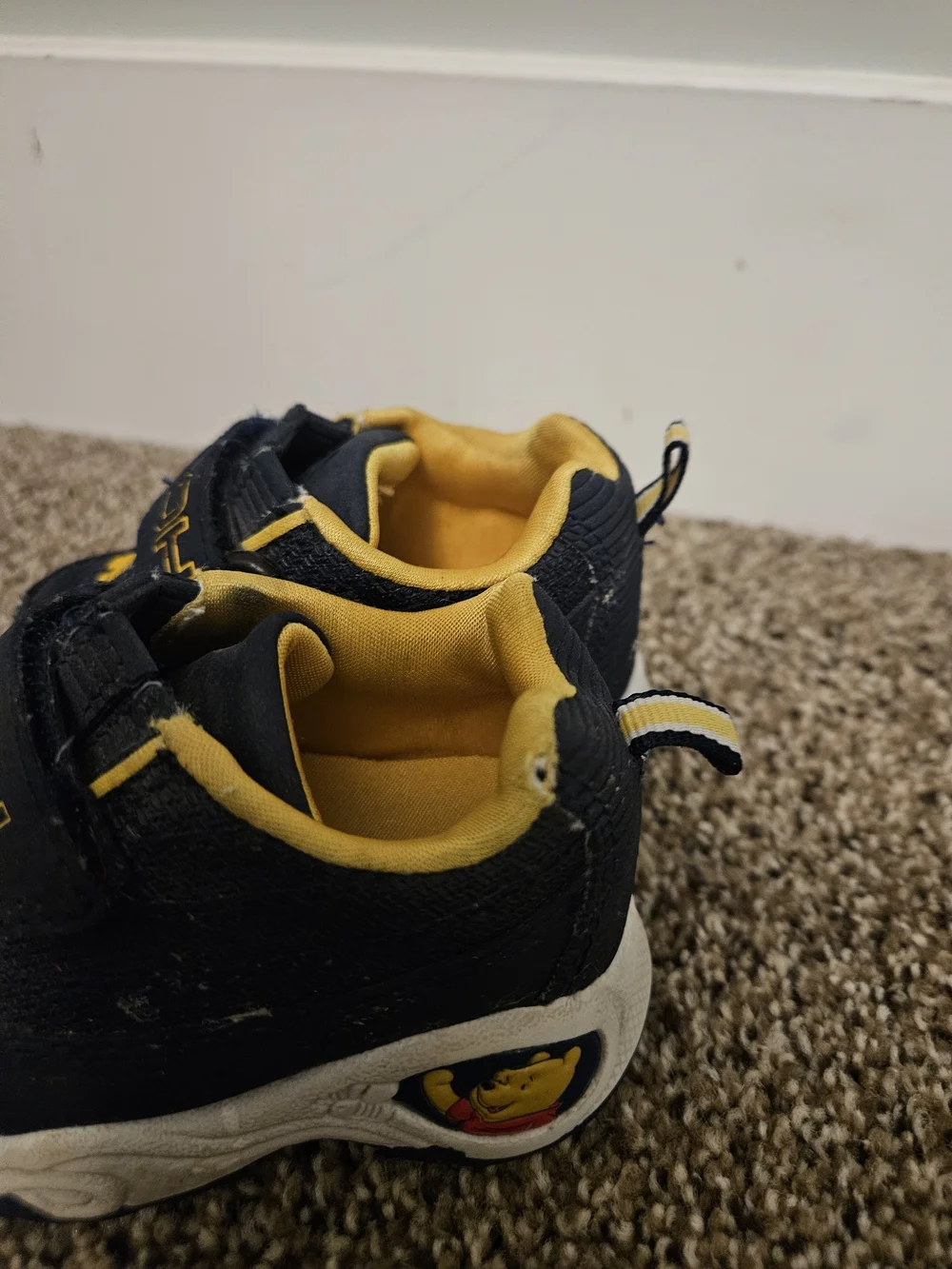 Pooh Vintage Navy & Yellow Toddler Sneakers